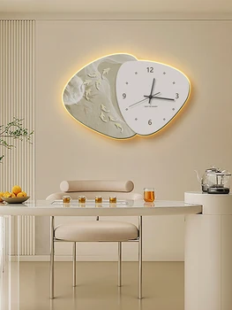 Декоративна картина с изображение на риби, стенни часовници, дневна, луксозен лампа, луксозен led лампа, домашен ресторант, креативен стенен лампа