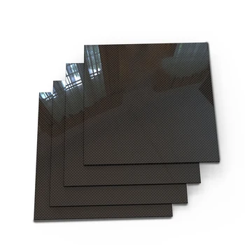 100x250 мм 3K Лъскава повърхност, изработени от въглеродни влакна, панел лист, материали с високо композиране на твърдост, дебелина на материала от 0,25 мм до 6 мм