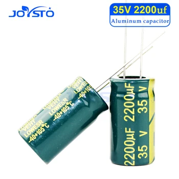 10ШТ Алуминиеви електролитни кондензатори 2200 icf на 6.3 10 16 25 35 50 63 100 В високочестотен ниско съпротивление, по-дълъг живот 2200 icf