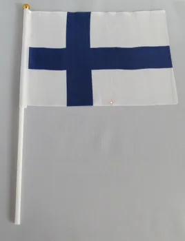 14 *21 см Финландия, размахивающий ръчен сигнал флаг, малък банер, знамена