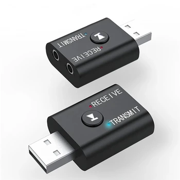 2 В 1 USB Безжичен Bluetooth-Съвместим Адаптер 5,0 Предавател Приемник За вашия Компютър на Телевизора, Лаптопа Говорител HiFi Слушалки с Микрофон