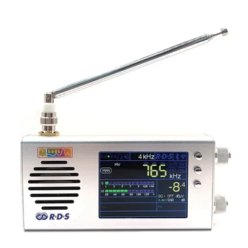 2-ро поколение TEF6686 FM/MW/къси вълни HF/LW радио V1.18 Светкавица, 3.2-инчов LCD дисплей + Метален корпус + говорител
