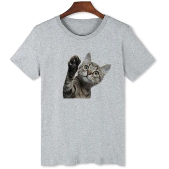 3D Тениска с принтом серия Real Cat Пет, Мъжки Летни Стръмни Потници, Тениски, Дрехи с къс ръкав, Оригиналната Марка Ежедневни Тениска, TshirtB1-167