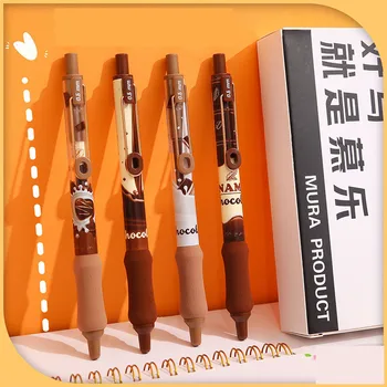 40 бр./лот, креативна гел писалка с шоколад гъба, сладки химикалки за подписване с черно мастило 0,5 мм, рекламни подаръци канцеларски материали, ученически пособия