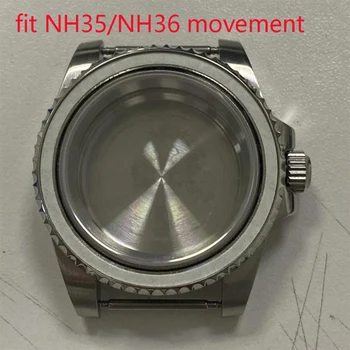 40 мм, благородна неръждаема стомана 316L, кристал, прозрачна седалка за часовници, подходящи за NH35/NH36 с механично от
