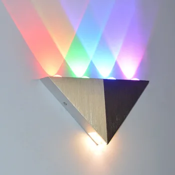 5 W Триъгълник Творчески Светлина led Монтиране на Алуминиева лампа Лампа Триъгълна Лампа Прост Модерен Бяла Топло Светлина гама цветове лека нощ