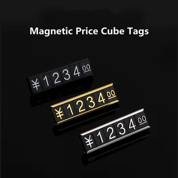 5 комплекта магнитни каботажните за рафтовете на Притежателите на етикети и табели на магазини Метална основа с номер на Цената на Поставка за демонстрация на цените