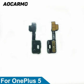 Aocarmo Бутон за изключване на звука, превключвател на силата на звука, гъвкав кабел за подмяна на OnePlus 5 A5000