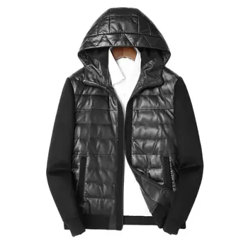 BATMO 2023, ново записване, зимни якета са с качулка на 90% утином топола за мъже, мъжко гъст топло палто от естествена агнешка кожа PDD48