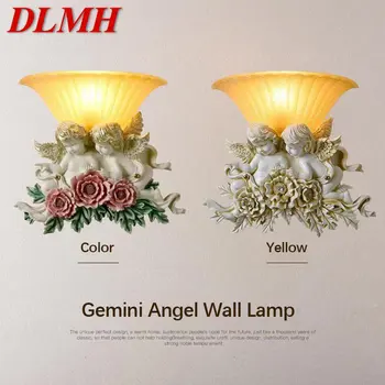 DLMH Модерните стенни лампи Angel Реколта led творчески аплици от смола, за дома, хол, спалня, CorridorDecor