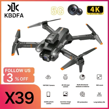 KBDFA X39 4K HD WIFI FPV-Дрон 1080P Камера С Задържане на Височина RC Сгъваем Квадрокоптер безпилотни самолети rc самолет за Хеликоптер aduRc Drone Подарък Играчка