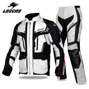 LYSCHY мотоциклетът яке, костюми, мъжки водоустойчив дрехи за каране на мотоциклет, зимата е топло яке за мотокрос, защитно облекло, въоръжение