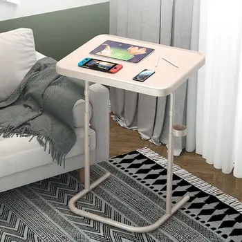 Meja Samping Tempat Tidur Dapat Dipindahkan Sederhana Kecil Meja Kamar Tidur Rumah Tangga Sederhana Angkat Meja Komputer Meja