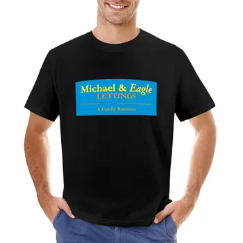 Michael & Eagle Lettings - Тениска Stath Lets Flats, черна тениска, дрехи в стил на kawai, тениска, реколта дрехи, мъжки ризи
