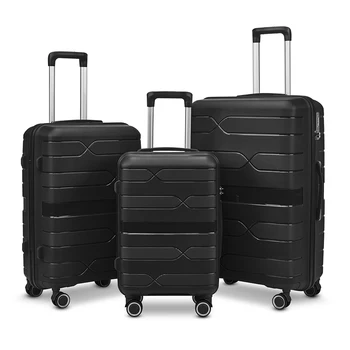 P801 куфар, пътни комплекти за багаж, 3 предмет, 20 24 28 инча, чанта за количка, комплект за безопасност на багаж, противоугонный митнически кодекс заключване