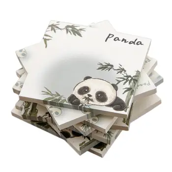 Panda Pals Sticky Memopad - 50 листа, мини-хартия, с хубаво шарките на Пандите за водене на бележки, напомняния за съобщения - Подарък за канцеларски материали Kawaii