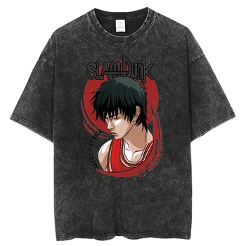 Salem Потапям Тениска за мъже, тениски с аниме-мангой, градинска дрехи за пране, лятна къс шал, японската модна риза в стил харадзюку