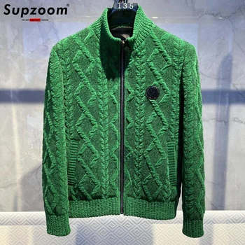 Supzoom/постъпването на ново, модерно есенно-зимна марка дрехи с дебелите ръкави в рубчик, зимата на топло палто, мъжки яке с цип на кръст