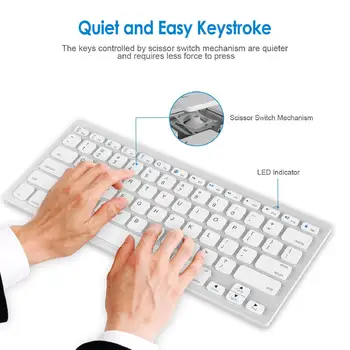 X5 Bluetooth клавиатура Испански Немски руски френски, корейски, арабски Универсална клавиатура Soft Touch Панел Bluetooth клавиатура