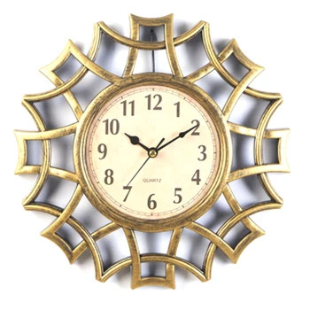 Абстрактни стенни часовници Скандинавските реколта цифрови геометрични стенен Часовник кварцов Mordern Home Design Декоративни Стенни Аксесоари Злато