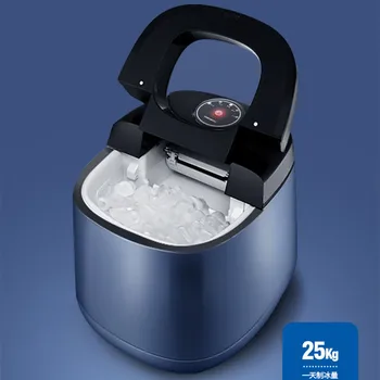 Автоматична мини-кръгла машина за приготвяне на лед за студенти в общежитието с тегло 25 кг за търговска употреба, преносима машина за приготвяне на лед с плот