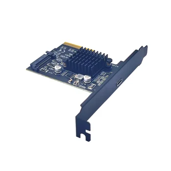 Адаптер, PCIe за Type-C PCI Express PCI-E 4X, за USB3.2 GEN2X2 20 Gbit/с TYPE-C разширителни Карти ASM3242