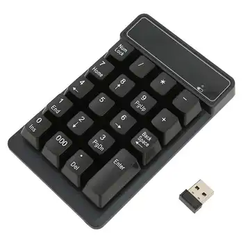 Безжична цифрова клавиатура 19 клавиши 2,4 Ghz Безжична портативна ергономична конструкция Водоустойчива лека цифрова клавиатура