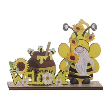 Безлични куклен украшение Чудесен Лесен за сглобяване на Тенис на дървен знак Творчески тенис на украшение за Фестивала на пчелите Стоки за дома