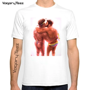Висококачествени Естетически Готини Тениски Pride Лгбт-Гей Love Fishing for love с дизайнерски принтом за Мъже, Лятна Ежедневни Тениска Love is Love