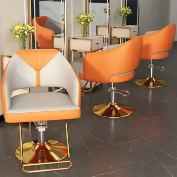 Висококачествени фризьорски столове от неръждаема стомана, модерно обзавеждане за салон за красота, професионален стол за фризьорски салон, отвличане на стол за интериора