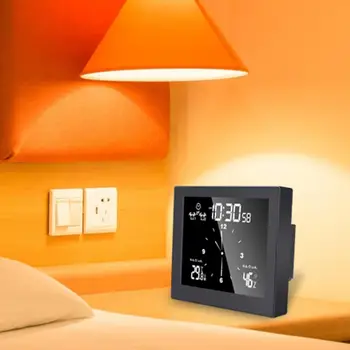 Водоустойчив шкаф за присоске, броене на температурата и влажността, цифров часовник за баня, цифров часовник за душ, таймер за влажност и температура