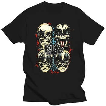 Върховете на рок групата Kiss Kiss Army, тениска, черен памучен тениска S-5XL, потници, тениска с къс ръкав
