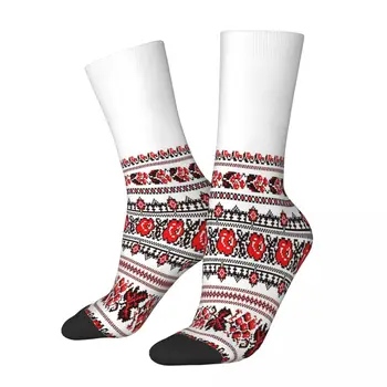 Вышиванка Украински традиционни чорапи-мъжки, дамски есенни чорапи от полиестер