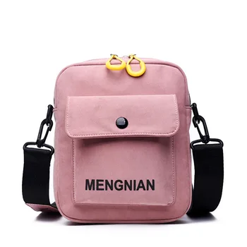 Дамски холщовые чанти, корея, мини-студентска чанта, чанти и калъфи за мобилни телефони, прости малки чанти през рамо, ежедневна дамска чанта с капак