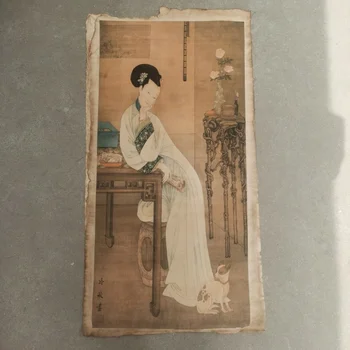Древен китайски свитък, живопис Ленгмэй, дамски живопис, оризова хартия