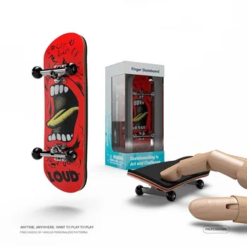 Дървена играчка за скейтборд на пръст, професионален кленов скейтборд на пръст, забавна дървена дъска за пръст, играчка за облекчаване на натиска