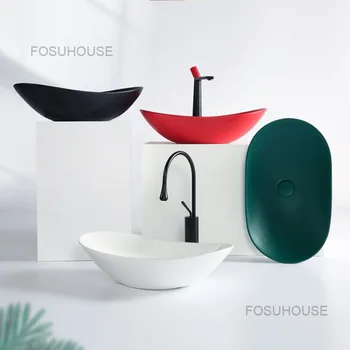 Европейският Творчески тенис на мивка с една мивка за баня, Плот, Мивки за баня, Керамичен умивалник, кухненски мивки
