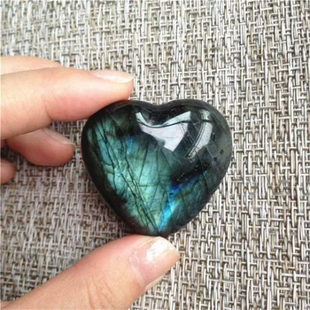 Естествен Лунен Камък Crystal Лабрадорит Палмови Камъни Изцеление Кварцов Скъпоценен Камък Във Формата На Сърце За Бижута Камъни#10