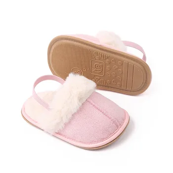 Марка детски обувки за момче, зимни топли чехли, кристиан детски предмет, обувки за бебета, градински обувки с мека гумена подметка за деца