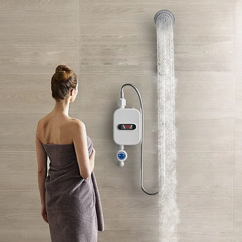 Мини Електрически бойлери за душ с автоматично изключване на захранването, дигитален дисплей, Безцилиндровый бойлер за душата, пръскането на вода в баня за хотел