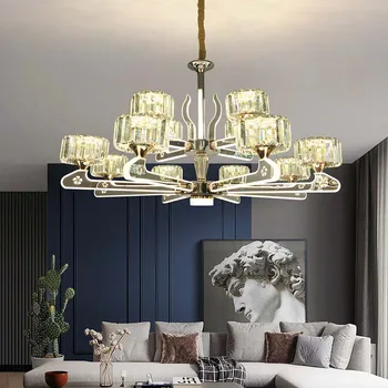 Модерна кристален полилей AiPaiTe, декорация на дома, хол, спалня, трапезария, led лампа, полилей
