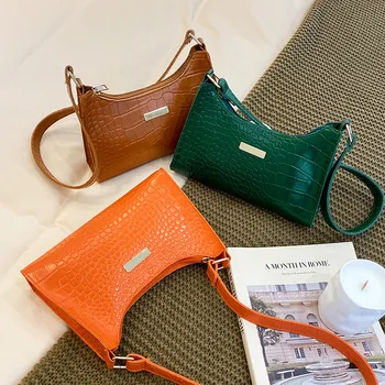 Модерна чанта с дръжка, дамска чанта, чанта за рамо от изкуствена кожа, реколта чанта с горната дръжка, женски малки чанти под мишниците, клатч