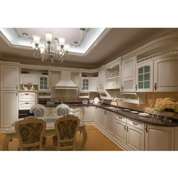 Модерни бели модулни кухненски шкафове от масивно дърво по поръчка и мебели за цялата къща