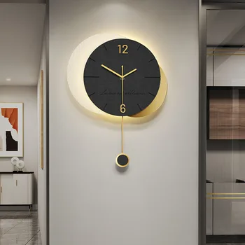 Модерните стенни часовници за всекидневна, нов дизайн, безшумни Уникални стенни часовници в минималистичном стил, Елегантно монтиране на украса в скандинавски стил Horloge Murale