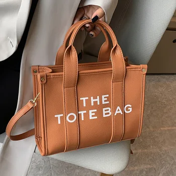 Модни малка чанта-тоут за жени, Дизайнерски чанти с надписи, луксозни Чанти през рамо от сплъстена от изкуствена кожа, чанти за купувачите 2022