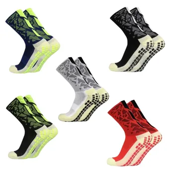 Нескользящие футболни чорапи за мъже и жени, колоездене чорапи за колоездене, нескользящие баскетбол тенис и футболни чорапи, размер 38-45