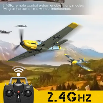 Нов модел самолет-изтребител BF109 с неподвижно крило, електрическа играчка с дистанционно управление, играчка-самолет от пеноматериала