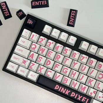Розово голяма капачка за клавиатура, подходящи за механична клавиатура, фабрично височина от материал PBT Термичен сублимационный ключ