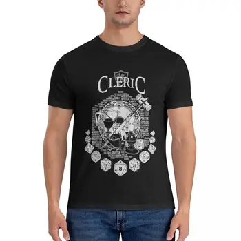 Серия RPG Class: Cleric - Бяла версия на класическата тениски, тениски с аниме, мъжки ризи