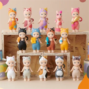 Сони Angel Blind Box Серия Cat Life Мини фигурки аниме играчки Kawaii Mystery Box Чанта-изненада Guess Дизайнерски кукла Сладки подаръци за деца